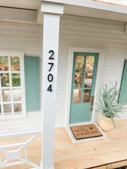 Dollhouse Miniature Address Numbers, Miniature Numbers, Dollhouse Address, 1:12 Scale
