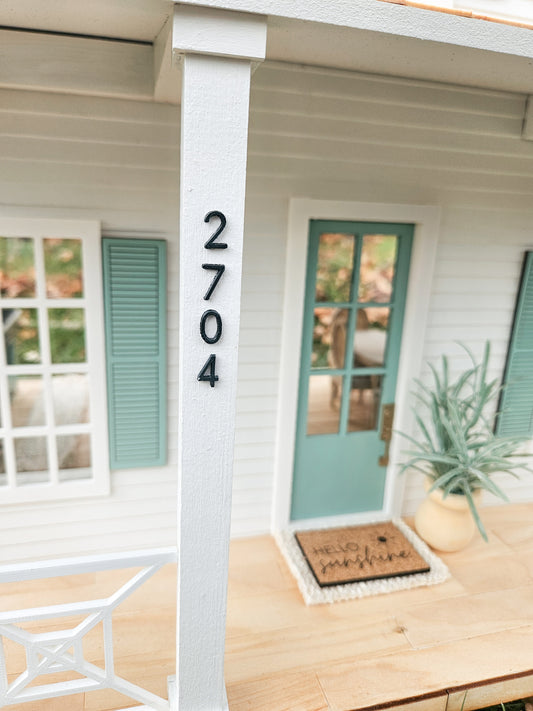 Dollhouse Miniature Address Numbers, Miniature Numbers, Dollhouse Address, 1:12 Scale