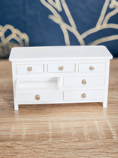 Dollhouse Miniature Dresser, Dollhouse Dresser, Mini Decor, Dollhouse Accessories, Mini Dresser, Bedroom Dresser, 1:12 Scale