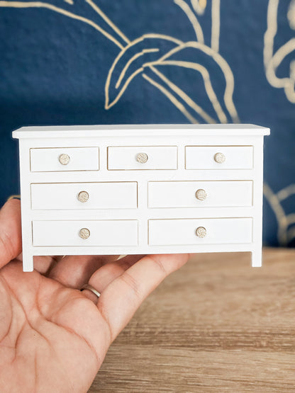 Dollhouse Miniature Dresser, Dollhouse Dresser, Mini Decor, Dollhouse Accessories, Mini Dresser, Bedroom Dresser, 1:12 Scale