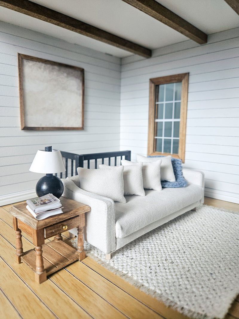 SOLD "Cedar Lane" - Fully Furnished Dollhouse, With Modern Miniature Furniture and Decor, 1:12 Scale Modern Dollhouse