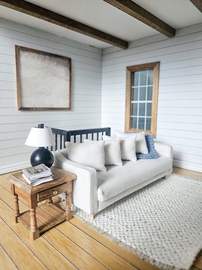 SOLD "Cedar Lane" - Fully Furnished Dollhouse, With Modern Miniature Furniture and Decor, 1:12 Scale Modern Dollhouse