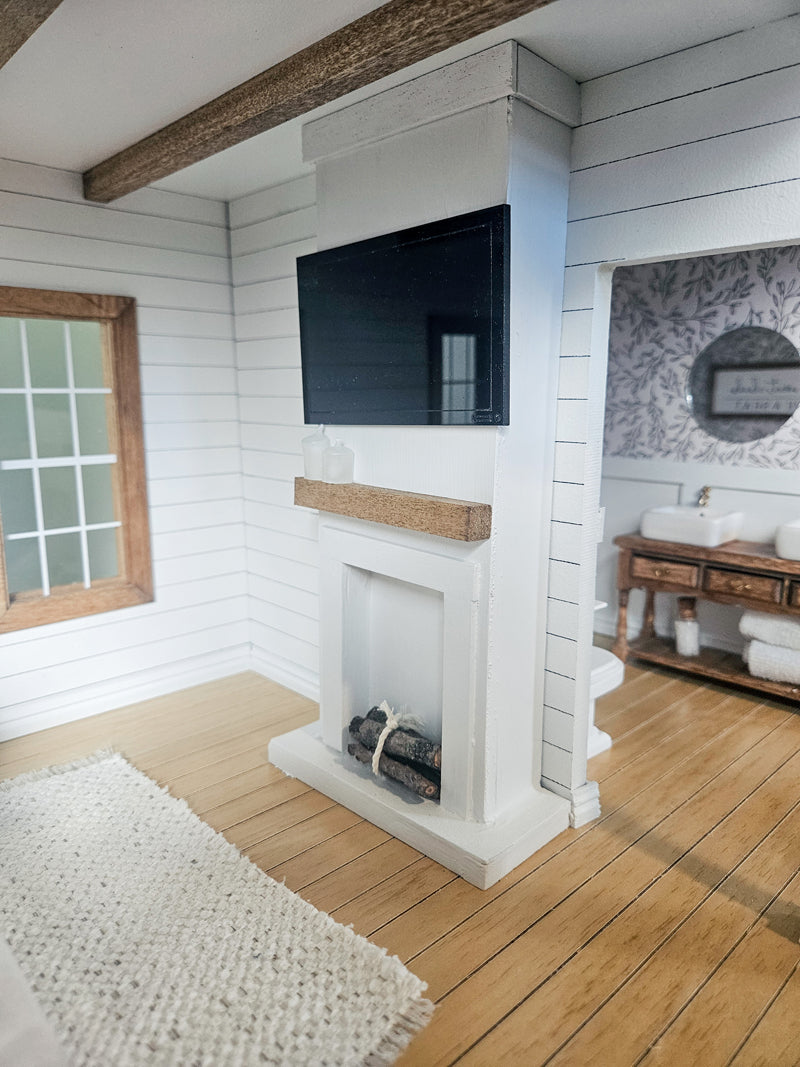 SOLD "Cedar Lane" - Fully Furnished Dollhouse, With Modern Miniature Furniture and Decor, 1:12 Scale Modern Dollhouse