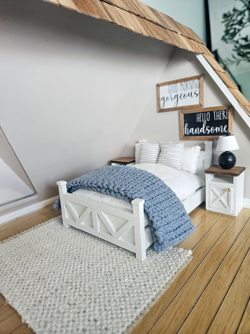 SOLD "Cedar Lane" - Fully Furnished Dollhouse, With Modern Miniature Furniture and Decor, 1:12 Scale Modern Dollhouse