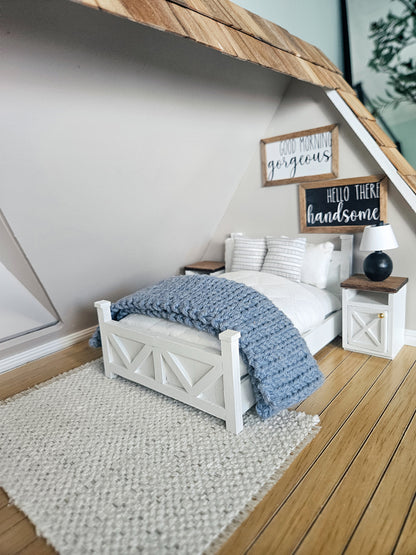 SOLD "Cedar Lane" - Fully Furnished Dollhouse, With Modern Miniature Furniture and Decor, 1:12 Scale Modern Dollhouse