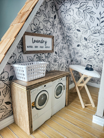 SOLD "Cedar Lane" - Fully Furnished Dollhouse, With Modern Miniature Furniture and Decor, 1:12 Scale Modern Dollhouse