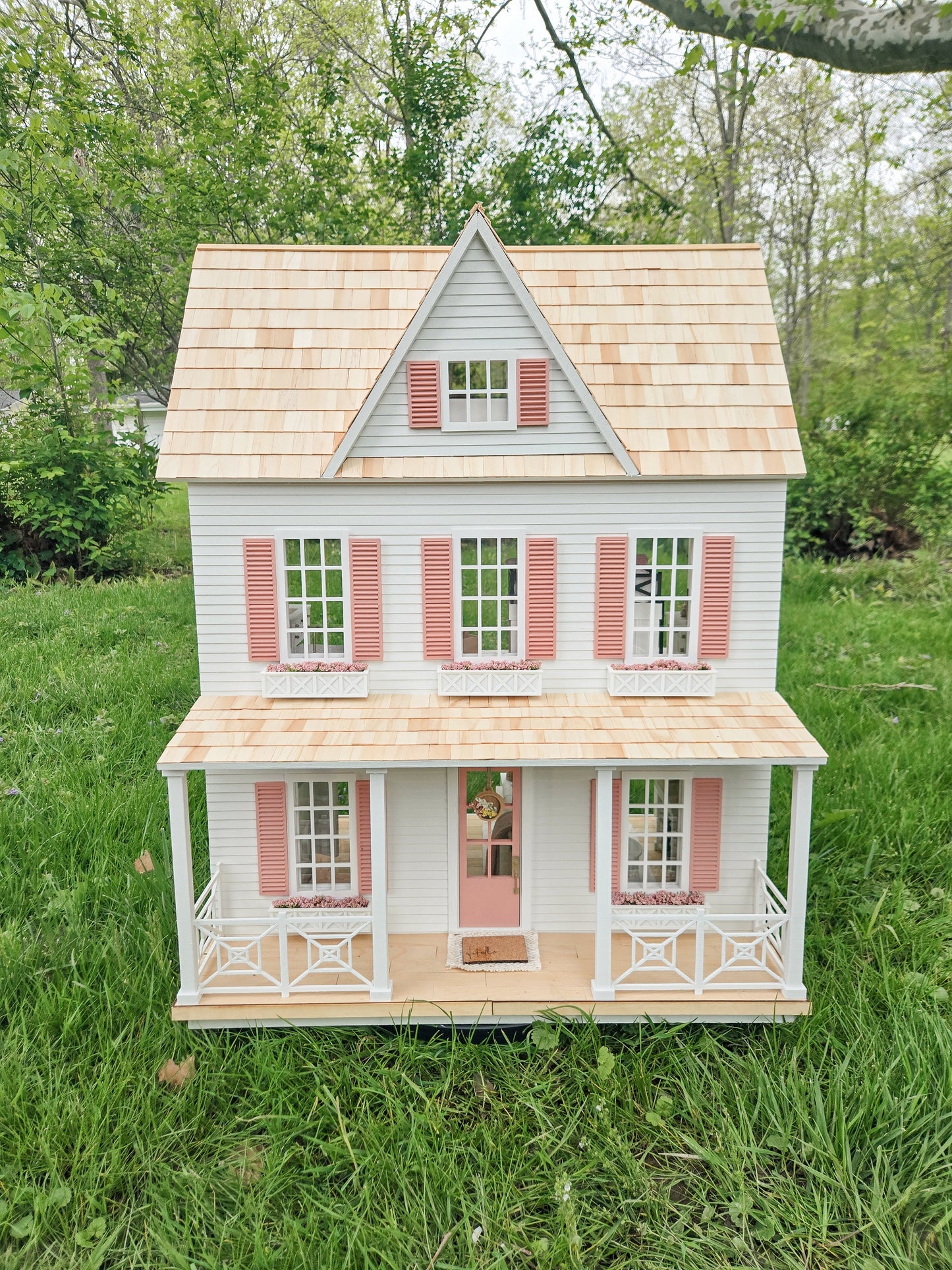AVAILABLE FOR SALE "Coral Reef" - Fully Furnished Dollhouse With Modern Miniature Furniture and Decor, 1:12 Scale Modern Dollhouse