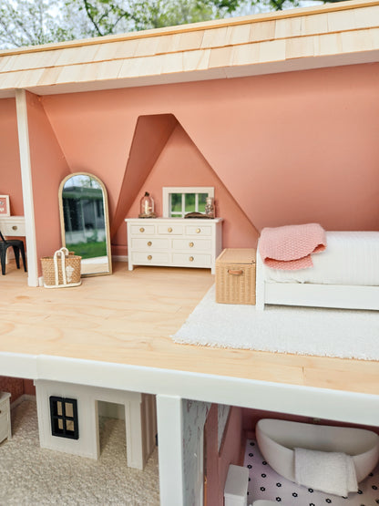 AVAILABLE FOR SALE "Coral Reef" - Fully Furnished Dollhouse With Modern Miniature Furniture and Decor, 1:12 Scale Modern Dollhouse