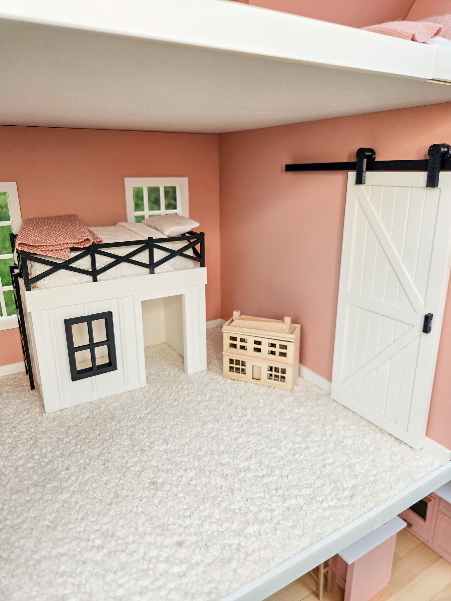 AVAILABLE FOR SALE "Coral Reef" - Fully Furnished Dollhouse With Modern Miniature Furniture and Decor, 1:12 Scale Modern Dollhouse