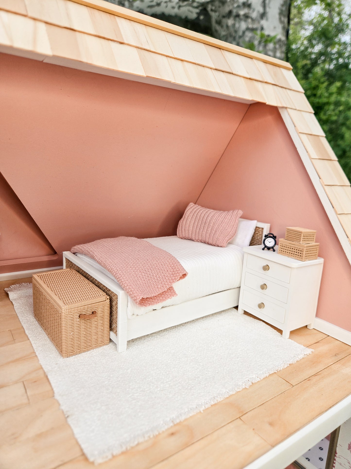 AVAILABLE FOR SALE "Coral Reef" - Fully Furnished Dollhouse With Modern Miniature Furniture and Decor, 1:12 Scale Modern Dollhouse