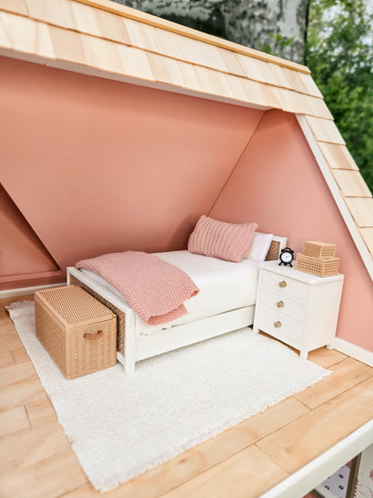 AVAILABLE FOR SALE "Coral Reef" - Fully Furnished Dollhouse With Modern Miniature Furniture and Decor, 1:12 Scale Modern Dollhouse