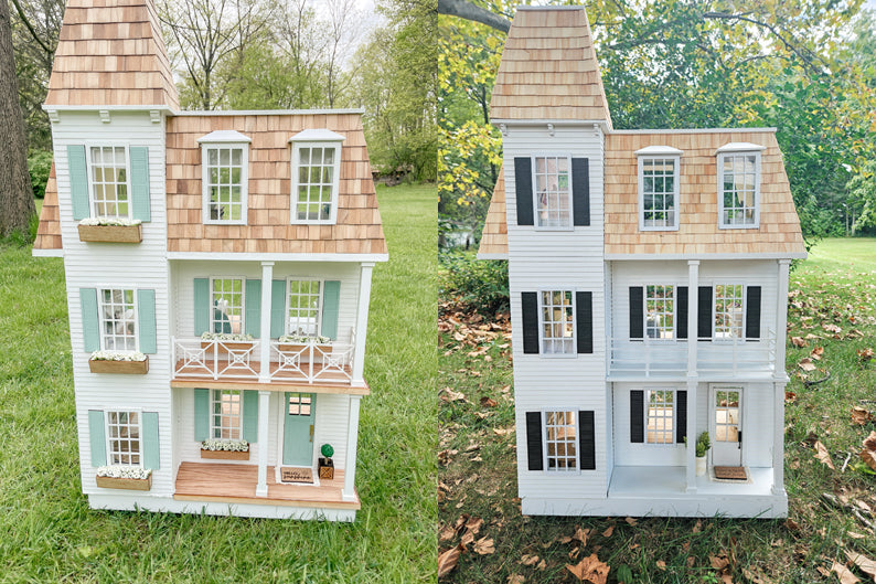 Customizable Fully Furnished Dollhouse With Modern Miniature Furniture and Decor, 1:12 Scale Modern Dollhouse