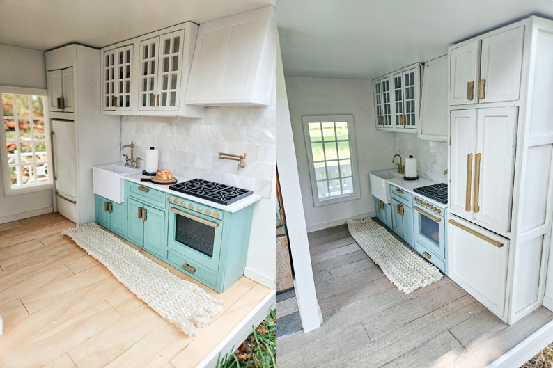 Customizable Fully Furnished Dollhouse With Modern Miniature Furniture and Decor, 1:12 Scale Modern Dollhouse