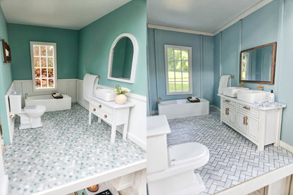 Customizable Fully Furnished Dollhouse With Modern Miniature Furniture and Decor, 1:12 Scale Modern Dollhouse