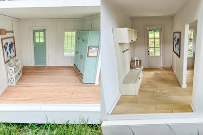 Customizable Fully Furnished Dollhouse With Modern Miniature Furniture and Decor, 1:12 Scale Modern Dollhouse