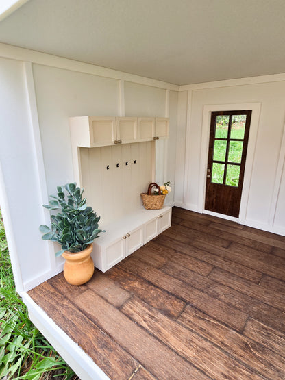 SOLD "Scarlet Drive" - Fully Furnished Dollhouse With Modern Miniature Furniture and Decor, 1:12 Scale Modern Dollhouse