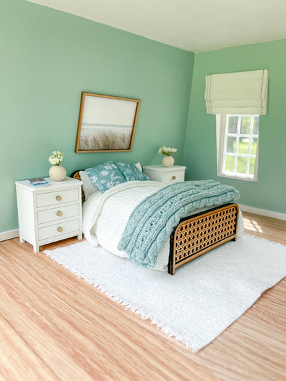 SOLD "Seacrest Lane" - Fully Furnished Dollhouse With Modern Miniature Furniture and Decor, 1:12 Scale Modern Dollhouse