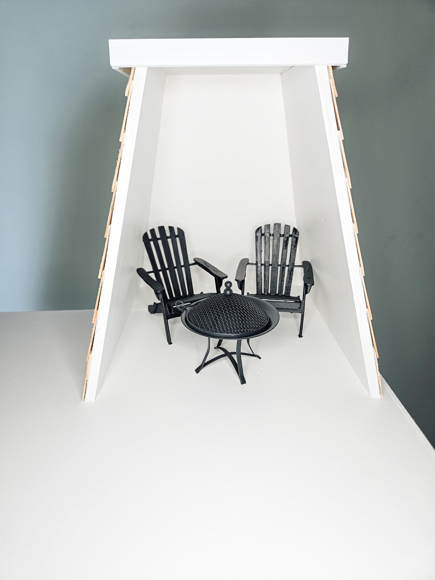 SOLD "Seaglass Ave" - Fully Furnished Dollhouse With Modern Miniature Furniture and Decor, 1:12 Scale Modern Dollhouse