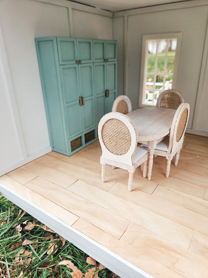 SOLD "Serene Seas" - Fully Furnished Dollhouse With Modern Miniature Furniture and Decor, 1:12 Scale Modern Dollhouse