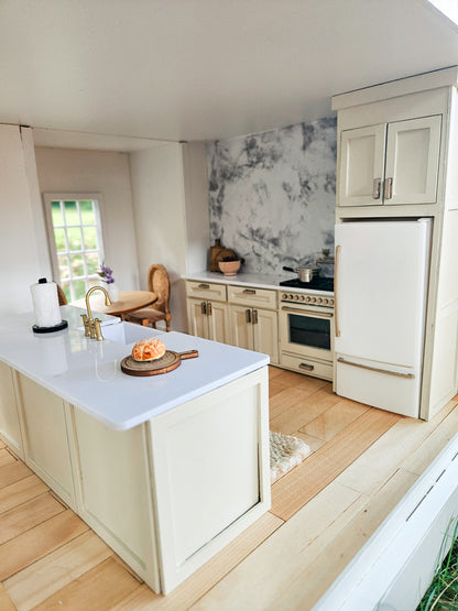 SOLD "Sweet Magnolia" - Custom Fully Furnished Dollhouse With Modern Miniature Furniture and Decor, 1:12 Scale Modern Dollhouse