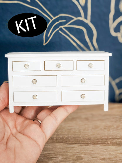 Dollhouse Miniature Dresser, Dollhouse Dresser, Mini Decor, Dollhouse Accessories, Mini Dresser, Bedroom Dresser, 1:12 Scale