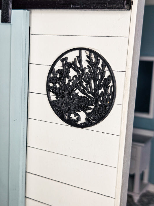 Dollhouse Miniature Coral Wall Art, Mini Beach Decor, Miniature Decor, Dollhouse Wall Decor, Dollhouse Wall Art, Mini Decor, 1:12 Scale