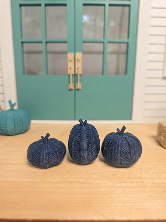 Dollhouse Miniature Wicker Pumpkins (Small), Dollhouse Pumpkins, Mini Fall Decor, Dollhouse Accessories, 1:12 Scale