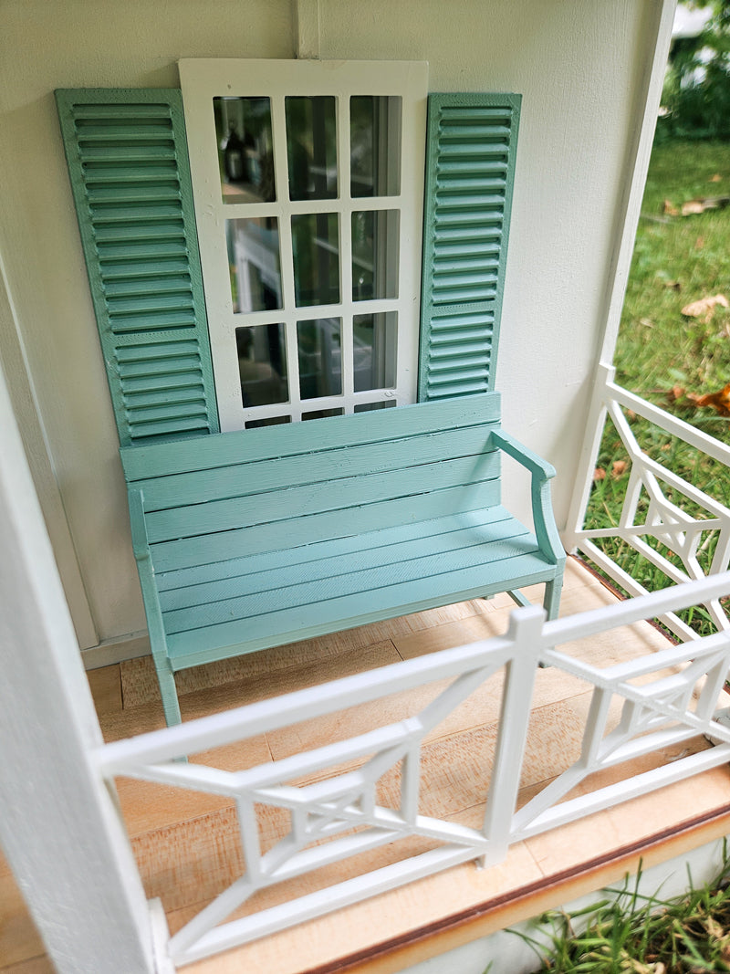 Dollhouse Miniature Bench (Unpainted), Dollhouse Front Porch Bench, Mini Decor, Dollhouse Accessories, Mini Bench, 1:12 Scale