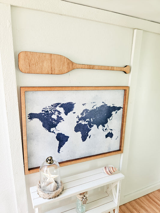 Dollhouse Boat Paddle, Mini Paddle, Miniature Decor, Dollhouse Wall Decor, Dollhouse Wall Art, Mini Decor, 1:12 Scale