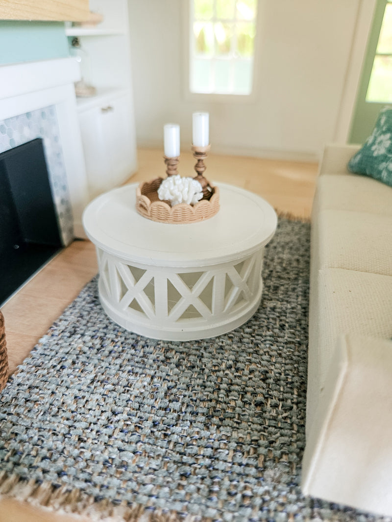 Dollhouse Miniature Coffee Table, Dollhouse End Table, Mini Decor, Dollhouse Accessories, Mini Table, 1:12 Scale