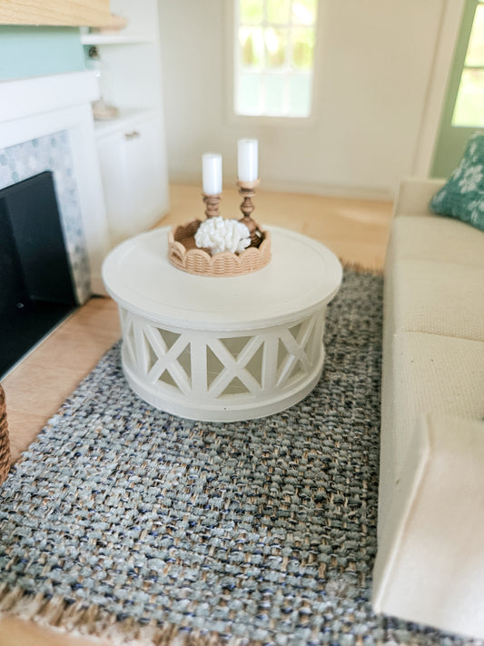 Dollhouse Miniature Coffee Table, Dollhouse End Table, Mini Decor, Dollhouse Accessories, Mini Table, 1:12 Scale