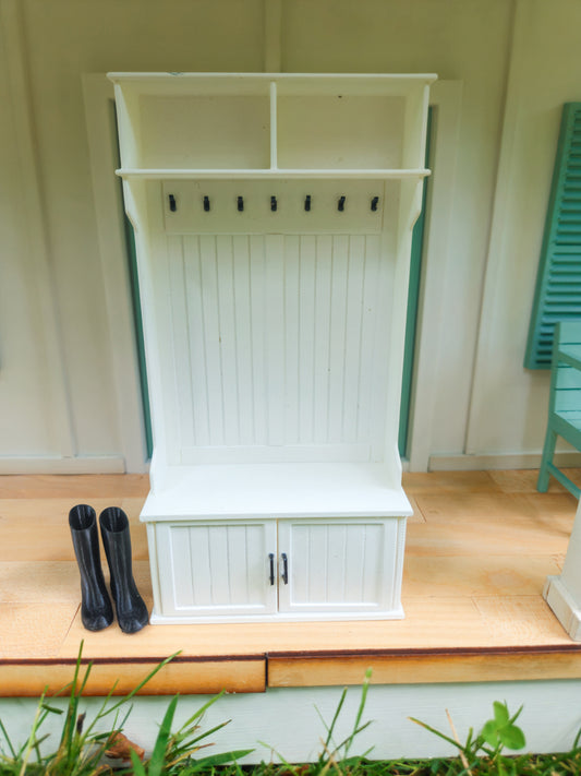 Dollhouse Miniature Entryway Cabinet, Dollhouse Cabinets with Opening Doors, Mini Decor, Dollhouse Accessories, Mini Cabinet, 1:12 Scale