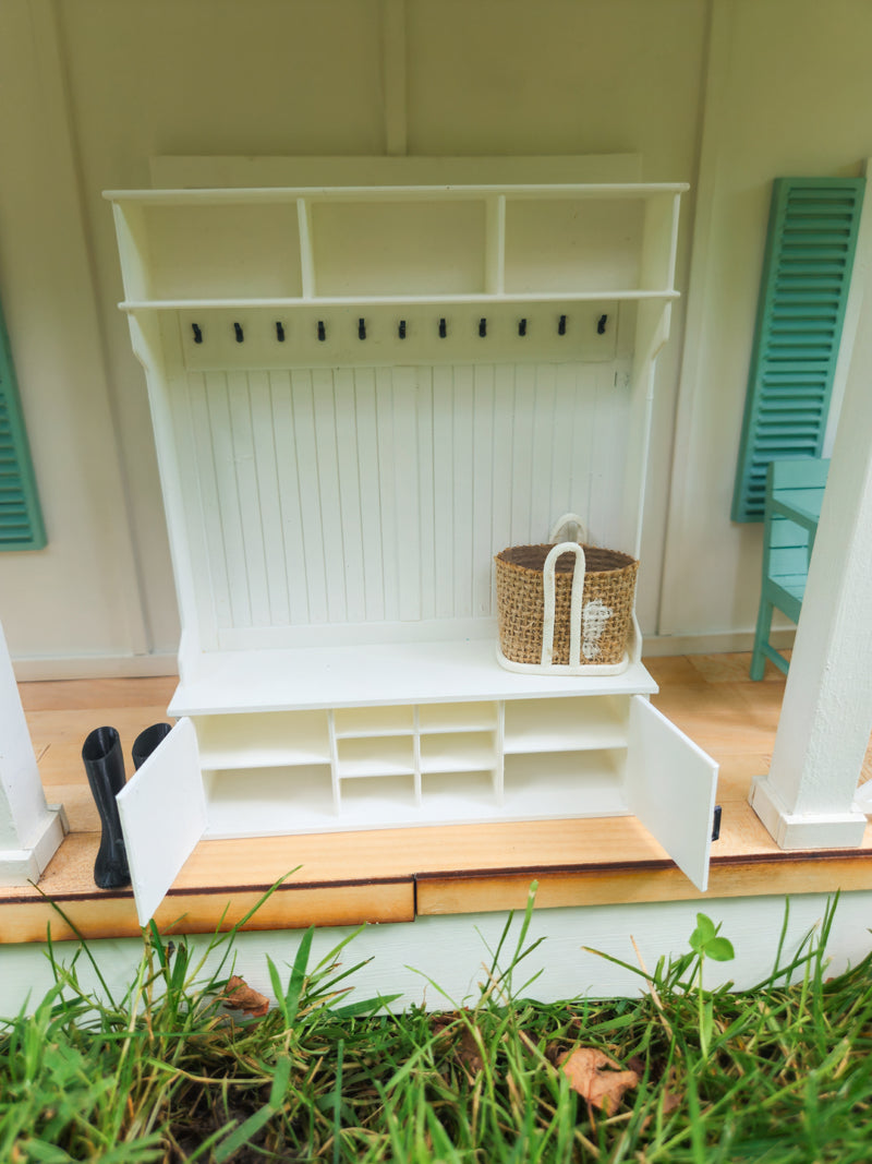 Dollhouse Miniature Entryway Cabinet, Dollhouse Cabinets with Opening Doors, Mini Decor, Dollhouse Accessories, Mini Cabinet, 1:12 Scale