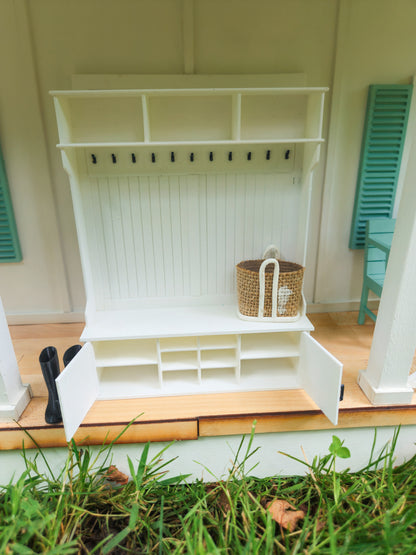 Dollhouse Miniature Entryway Cabinet, Dollhouse Cabinets with Opening Doors, Mini Decor, Dollhouse Accessories, Mini Cabinet, 1:12 Scale