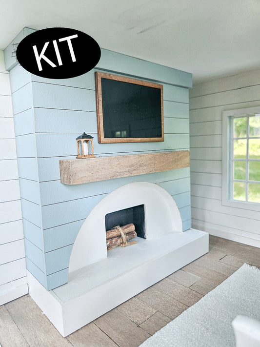 Dollhouse Miniature Fireplace KIT, Dollhouse Entertainment Center, Mini Decor, Dollhouse Accessories, Mini Fireplace, 1:12 Scale