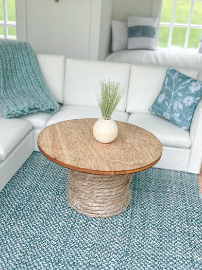 Dollhouse Miniature Coffee Table, Dollhouse Wood Table, Mini Decor, Dollhouse Accessories, Mini Table, 1:12 Scale