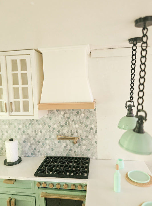Dollhouse Kitchen Hood, Miniature Range Hood, Mini Food, 1:12 Scale, Mini Kitchen, Mini Hood