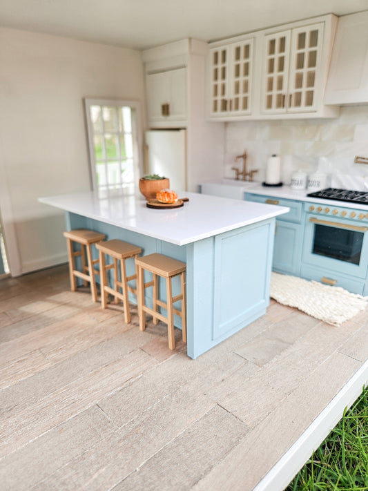 Dollhouse Kitchen Island (Unpainted), Mini Island for Your Dollhouse Kitchen, Dollhouse Island, 1:12 Scale Mini Kitchen