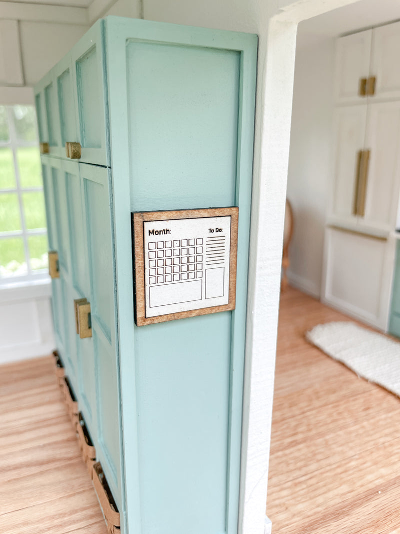 Dollhouse Calendar, Mini Wall Calendar, Miniature Decor, Dollhouse Wall Decor, Dollhouse Wall Art, Mini Decor, 1:12 Scale