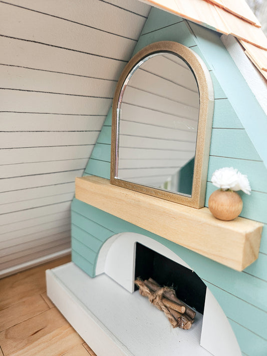 Dollhouse Miniature Arch Mirror, Dollhouse Bathroom Mirror, Mini Decor, Dollhouse Accessories, Mini Mirror, Decorative Mirror, 1:12 Scale