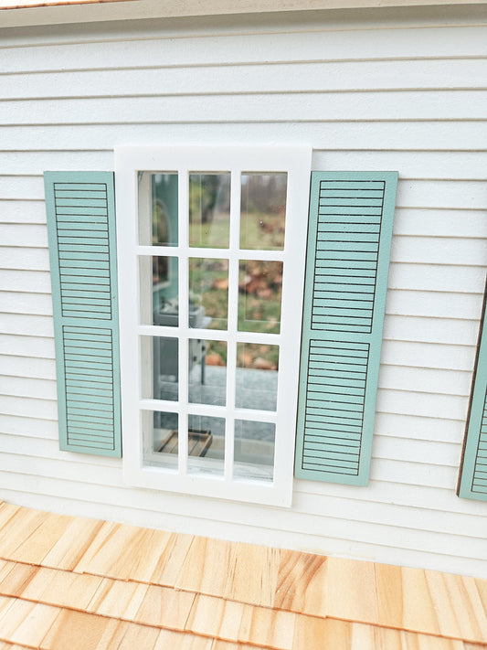 Dollhouse Window (Unpainted), Mini Window, 1:12 Scale Dollhouse Decor