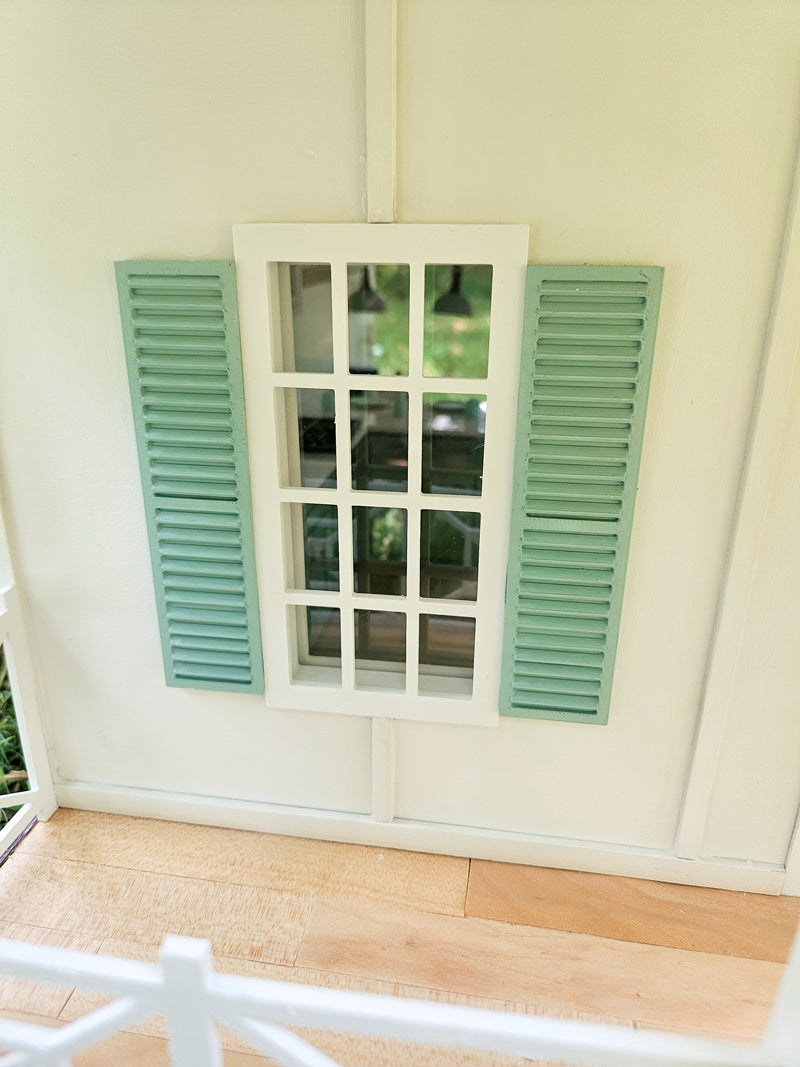 Dollhouse Window Shutters (Unpainted), Mini Window Shutters, 1:12 Scale Dollhouse Decor, Dollhouse Exterior Decor, Mini Decor