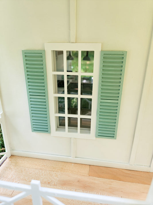 Dollhouse Window Shutters (Unpainted), Mini Window Shutters, 1:12 Scale Dollhouse Decor, Dollhouse Exterior Decor, Mini Decor