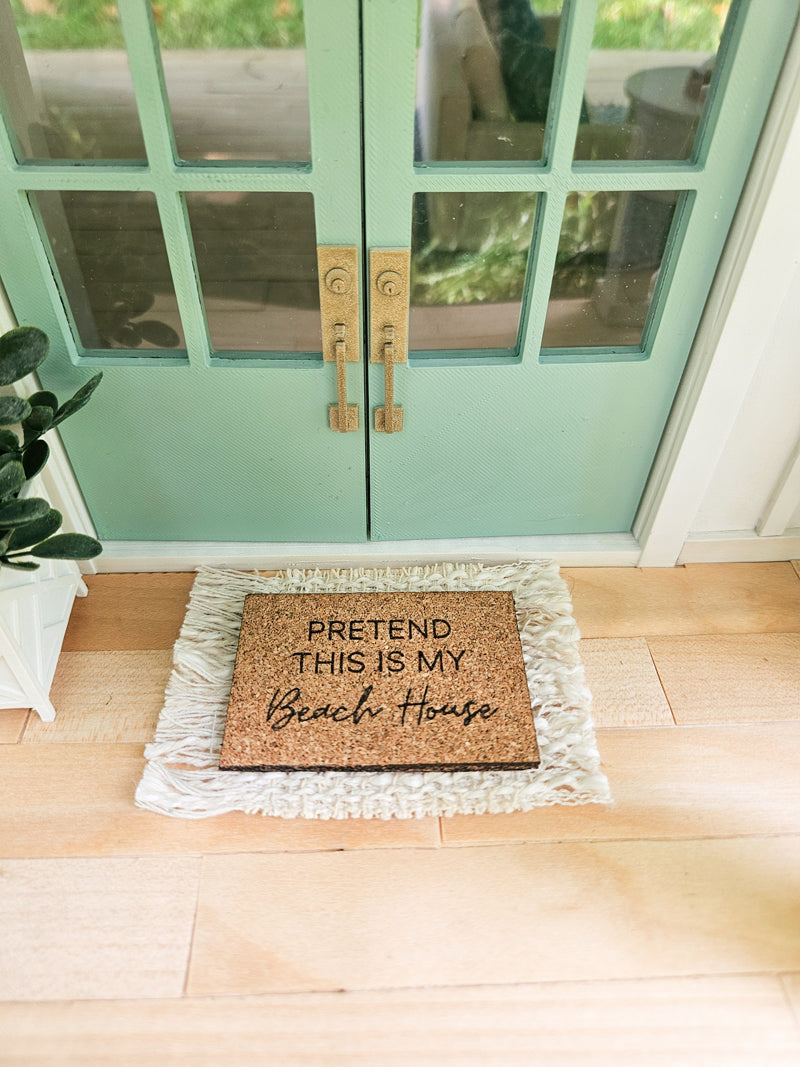 Dollhouse Miniatures Welcome Mat, Miniature Door Mat, Door Rug, Dollhouse Textiles, 1:12 Scale